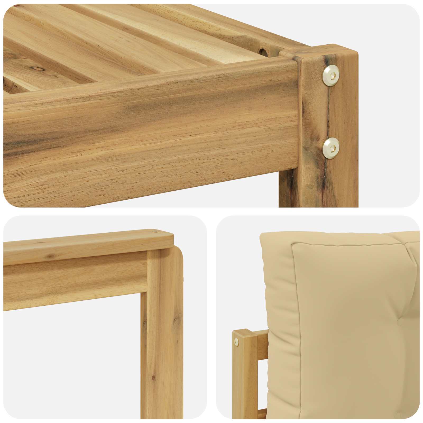 Set vanjskih sofa 8 pcs Bijela i bež