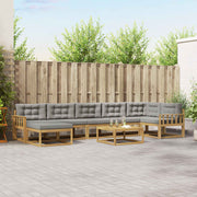 Set vanjskih sofa 8 kom. Bijela i svjetlosiva