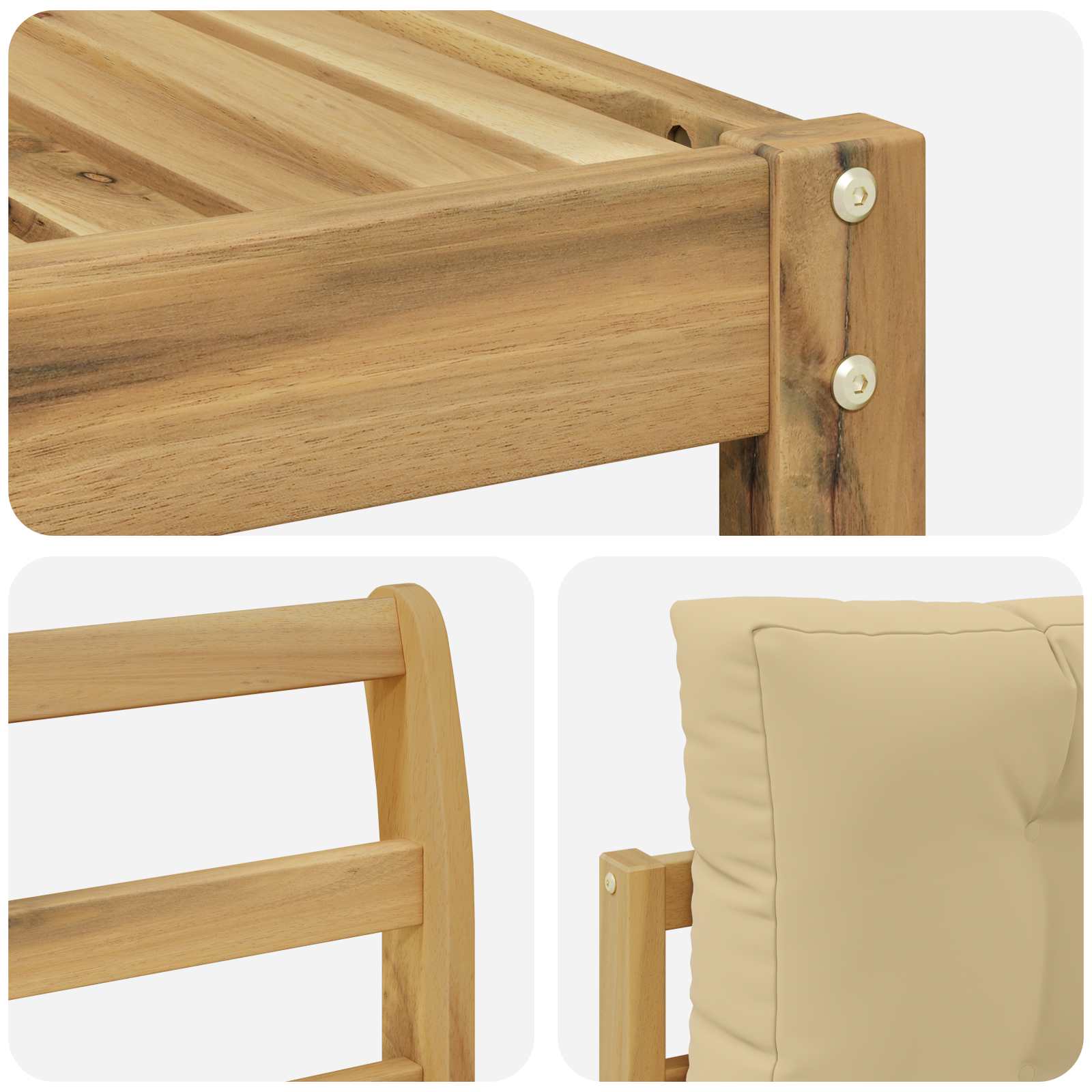 Set vanjskih sofa 8 pcs Bijela i bež