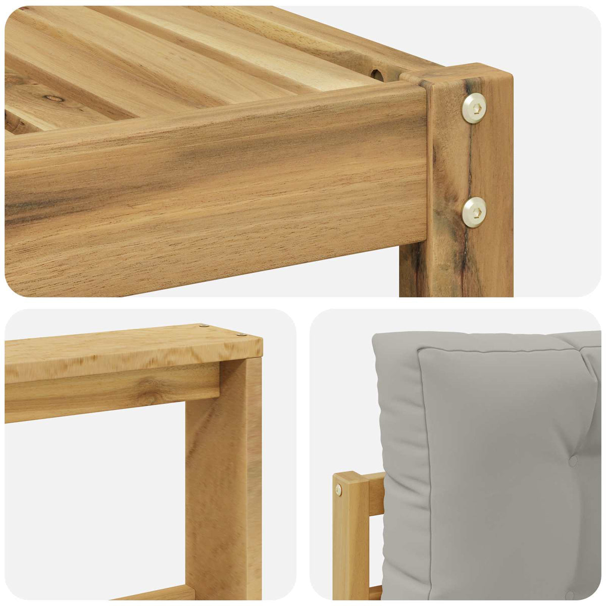 Set vanjskih sofa 8 kom. Bijela i svjetlosiva