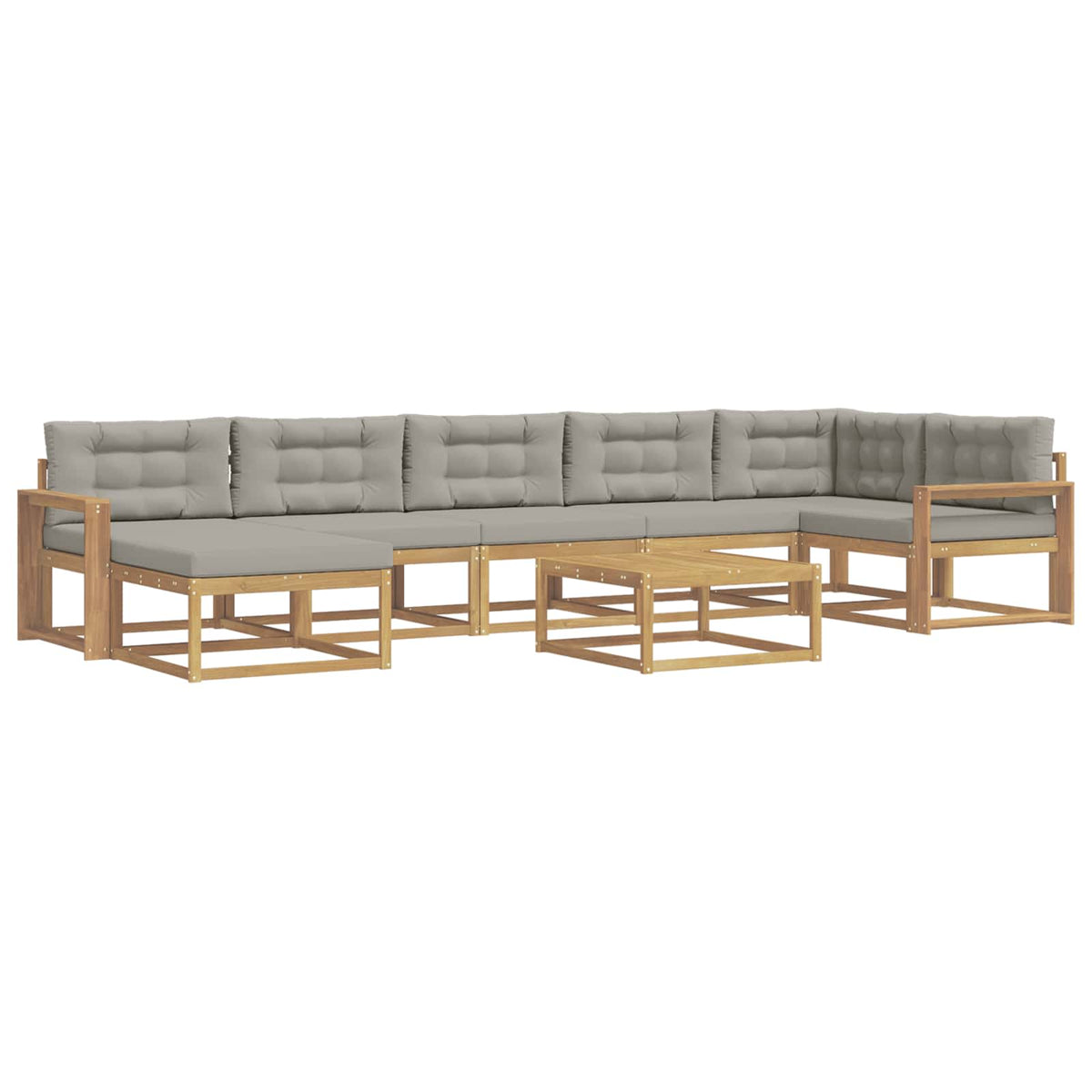 Set vanjskih sofa 8 kom. Bijela i svjetlosiva