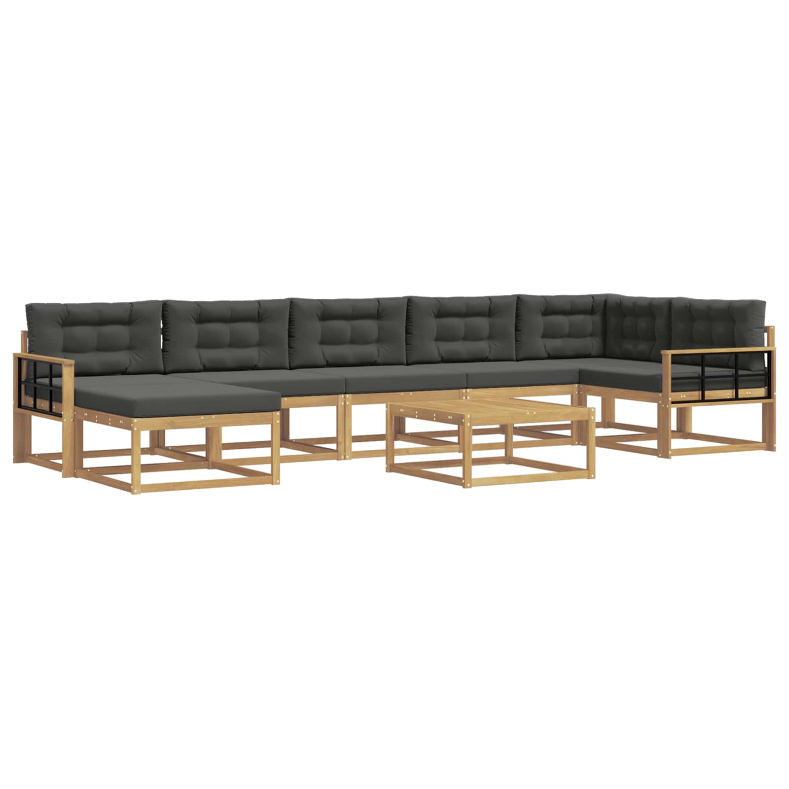 Set vanjskih sofa 8 pcs Bijela i antracit