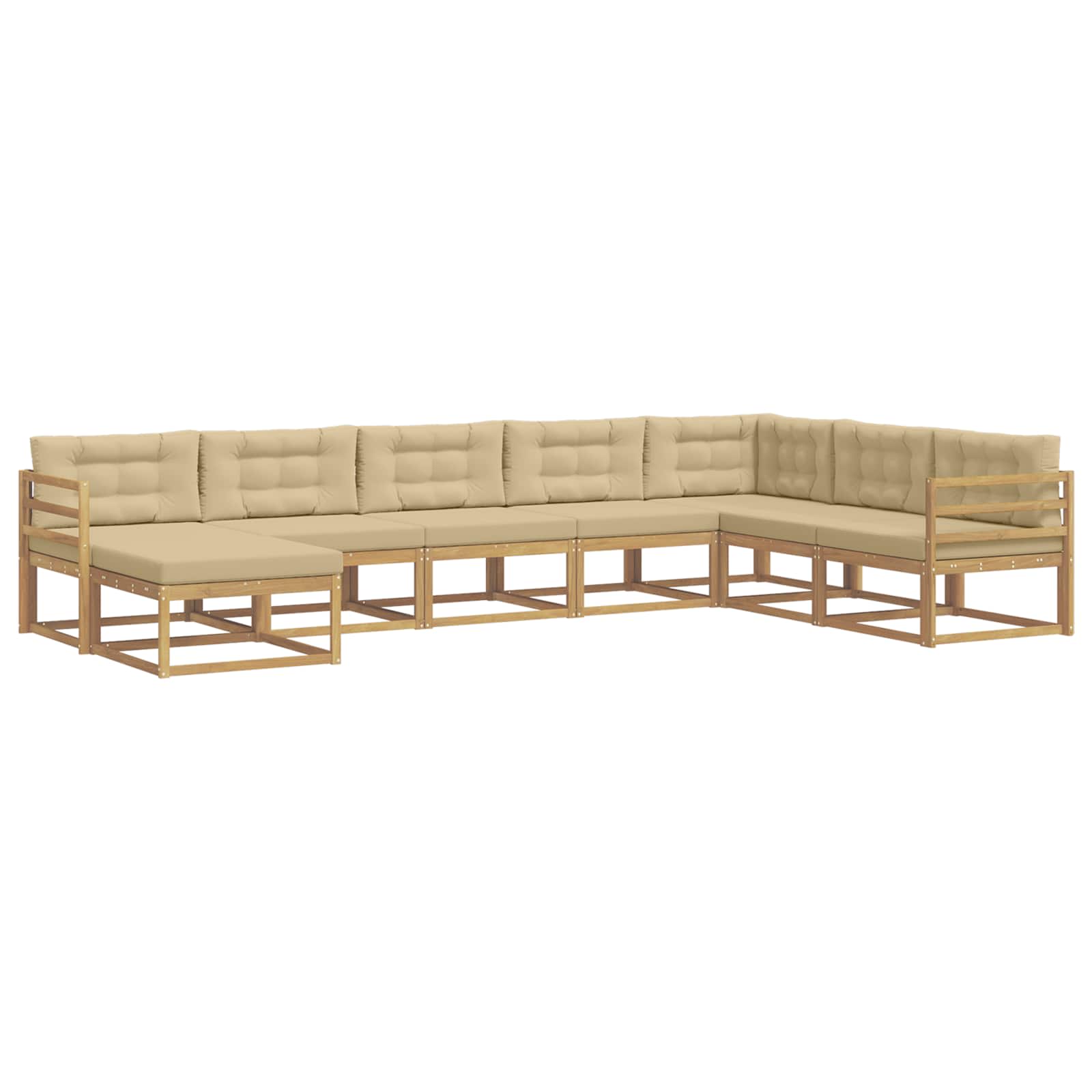 Set vanjskih sofa 8 pcs Bijela i bež