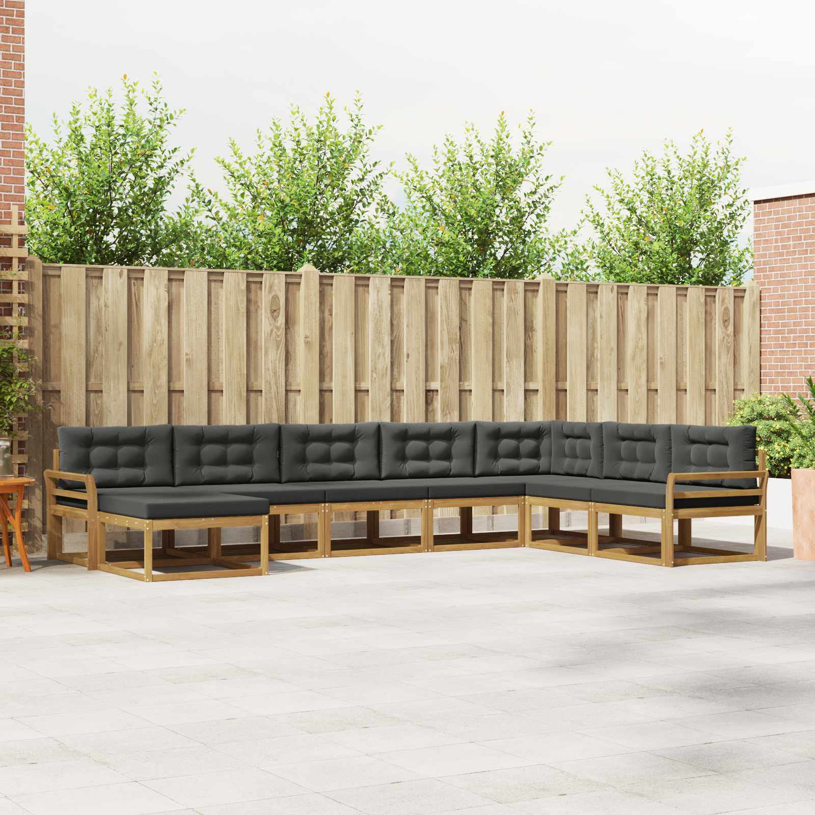 Set vanjskih sofa 8 pcs Bijela i antracit