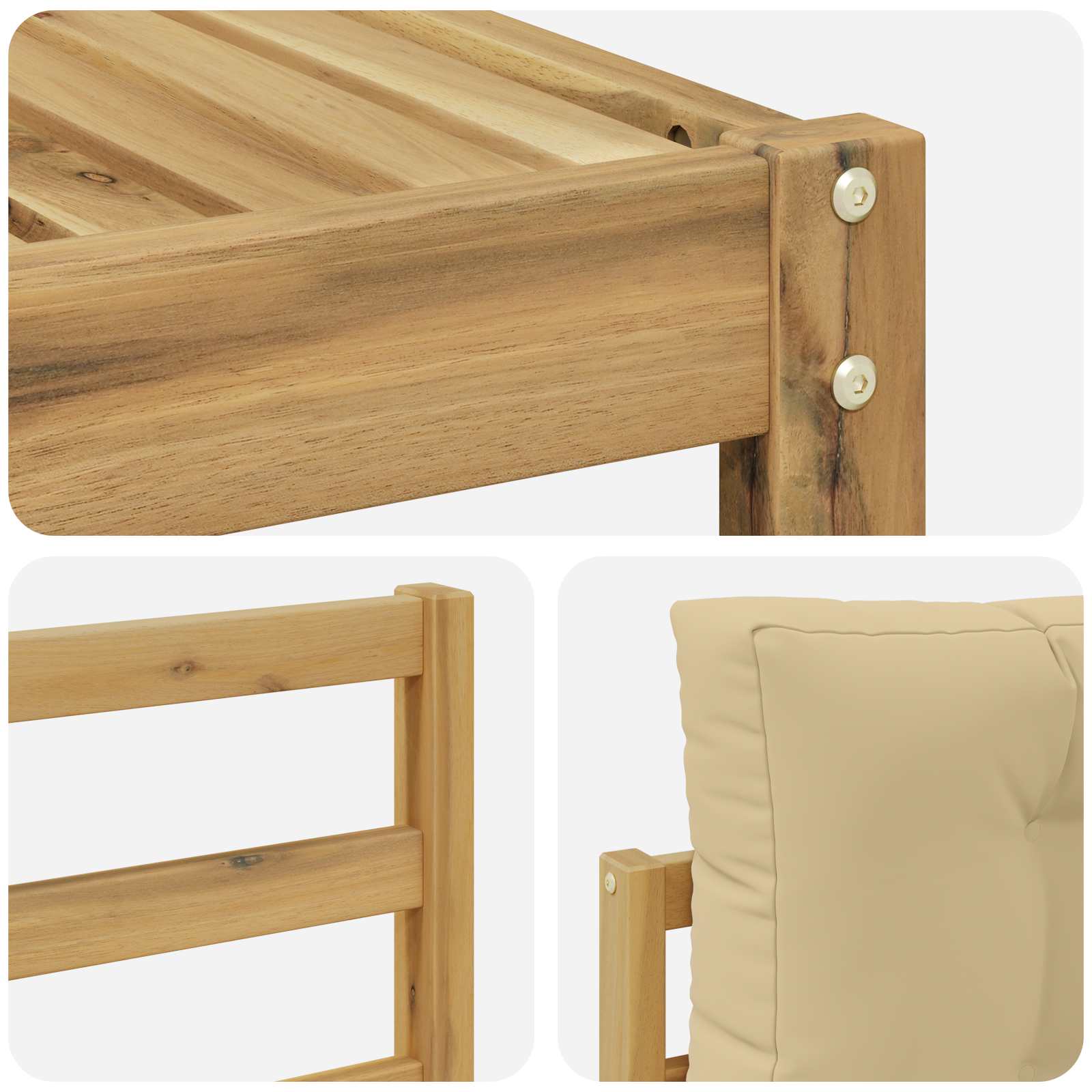 Set vanjskih sofa 9 pcs Bijela i bež