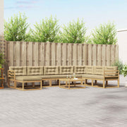 Set vanjskih sofa 9 pcs Bijela i bež