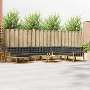 Set vanjskih sofa 9 kom. Bijela i antracit