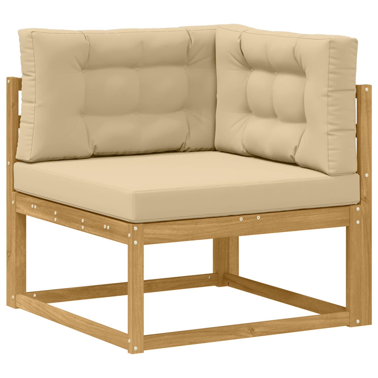 Set vanjskih sofa 9 pcs Bijela i bež