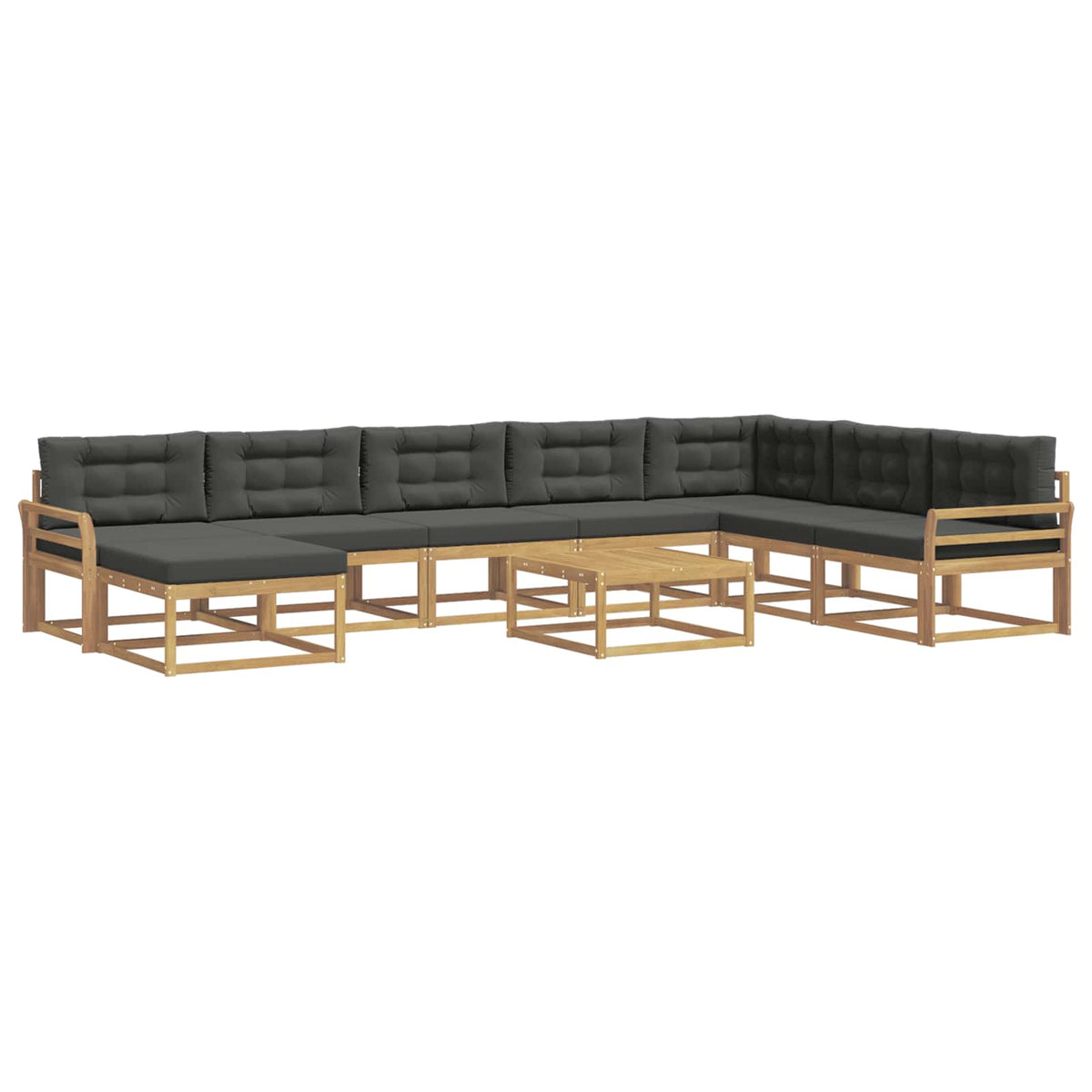 Set vanjskih sofa 9 kom. Bijela i antracit
