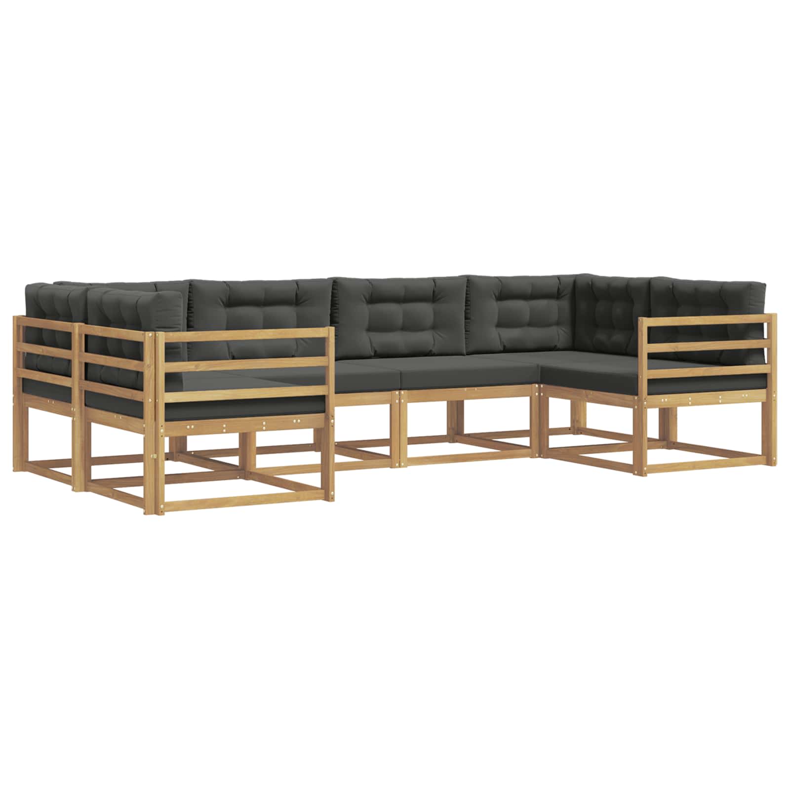 Set vanjskih sofa s jastukom 6 pcs Bijela i antracit
