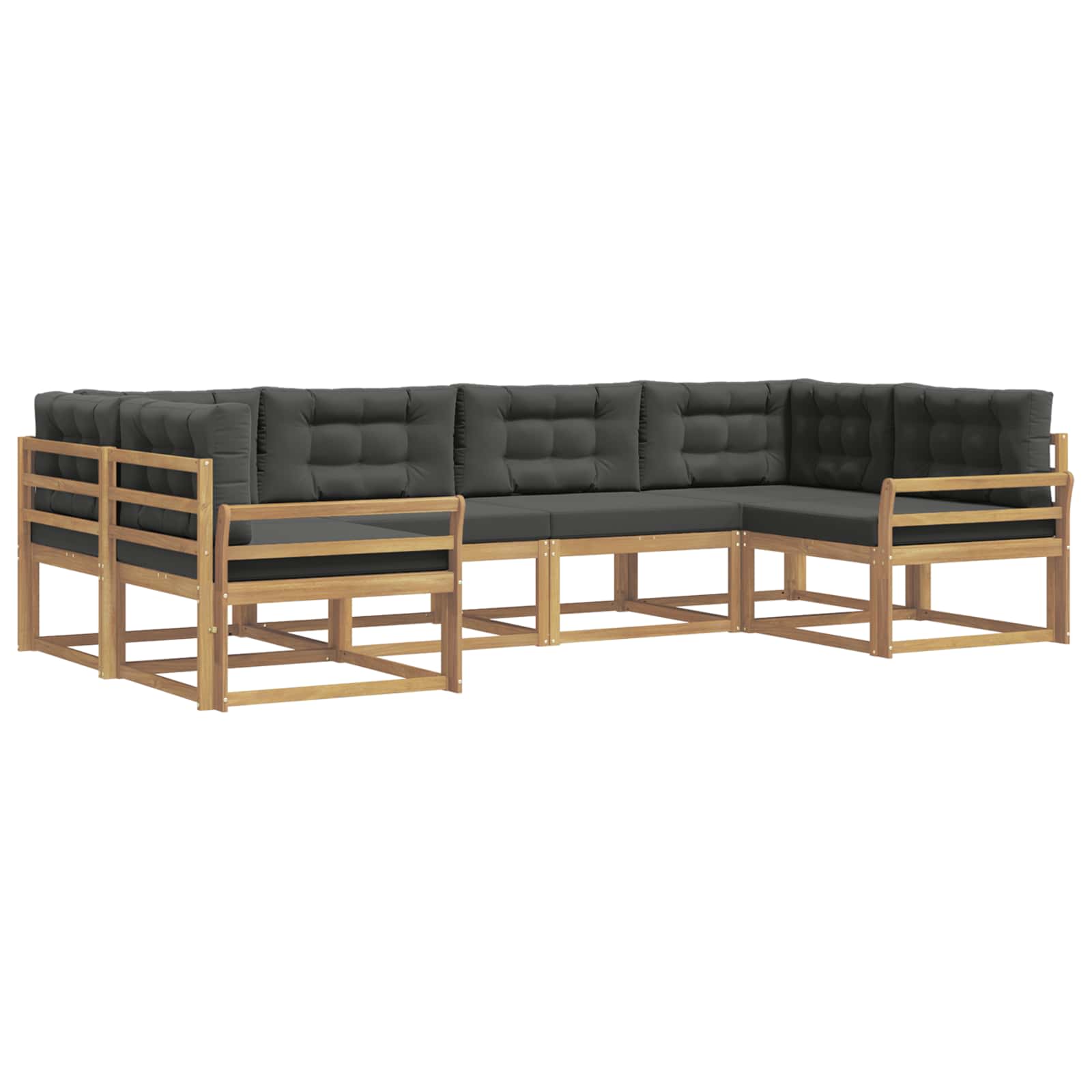 Set vanjskih sofa s jastukom 6 pcs Bijela i antracit