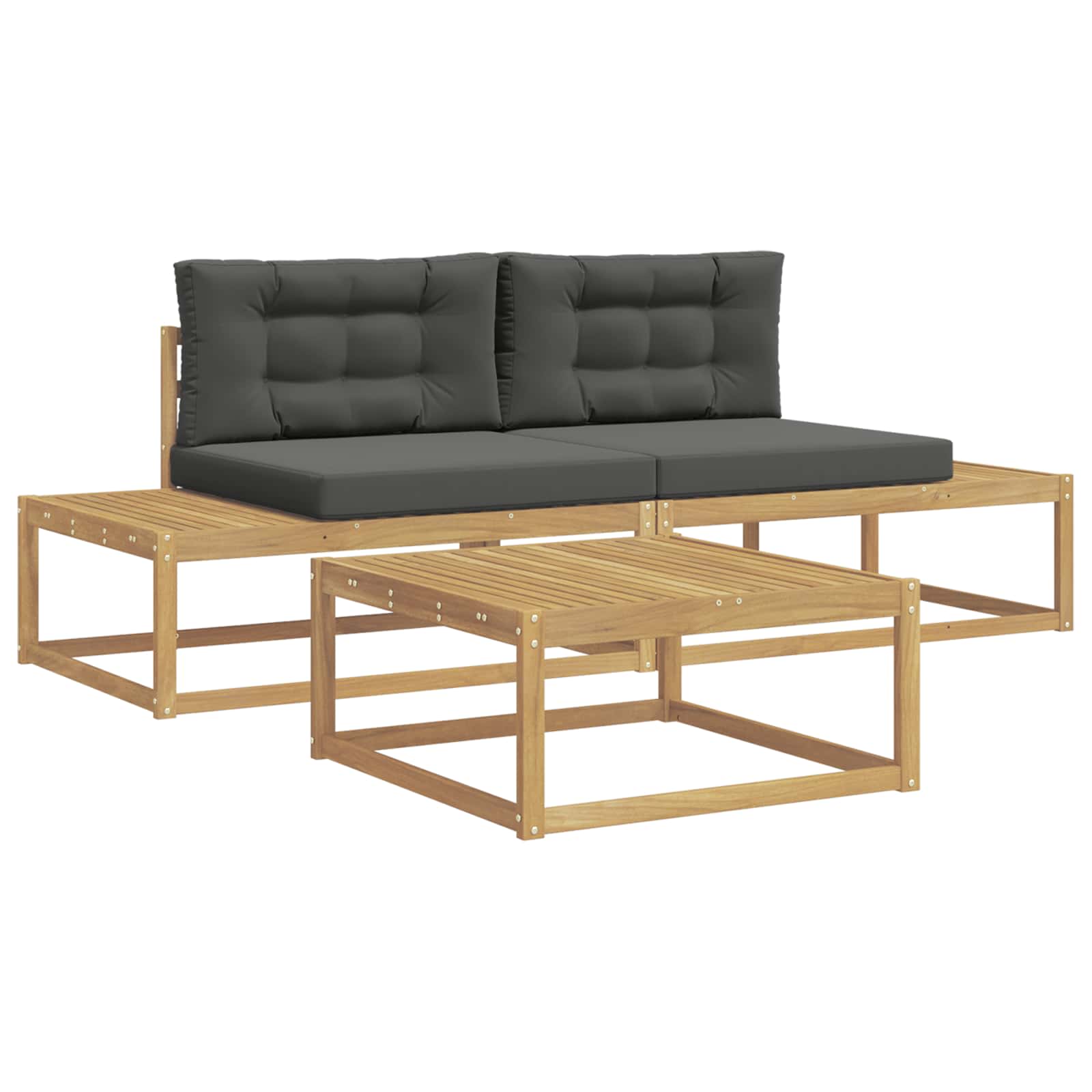 Set vanjskih sofa s jastukom Bijela 79 x 79 x 37 cm Poliester