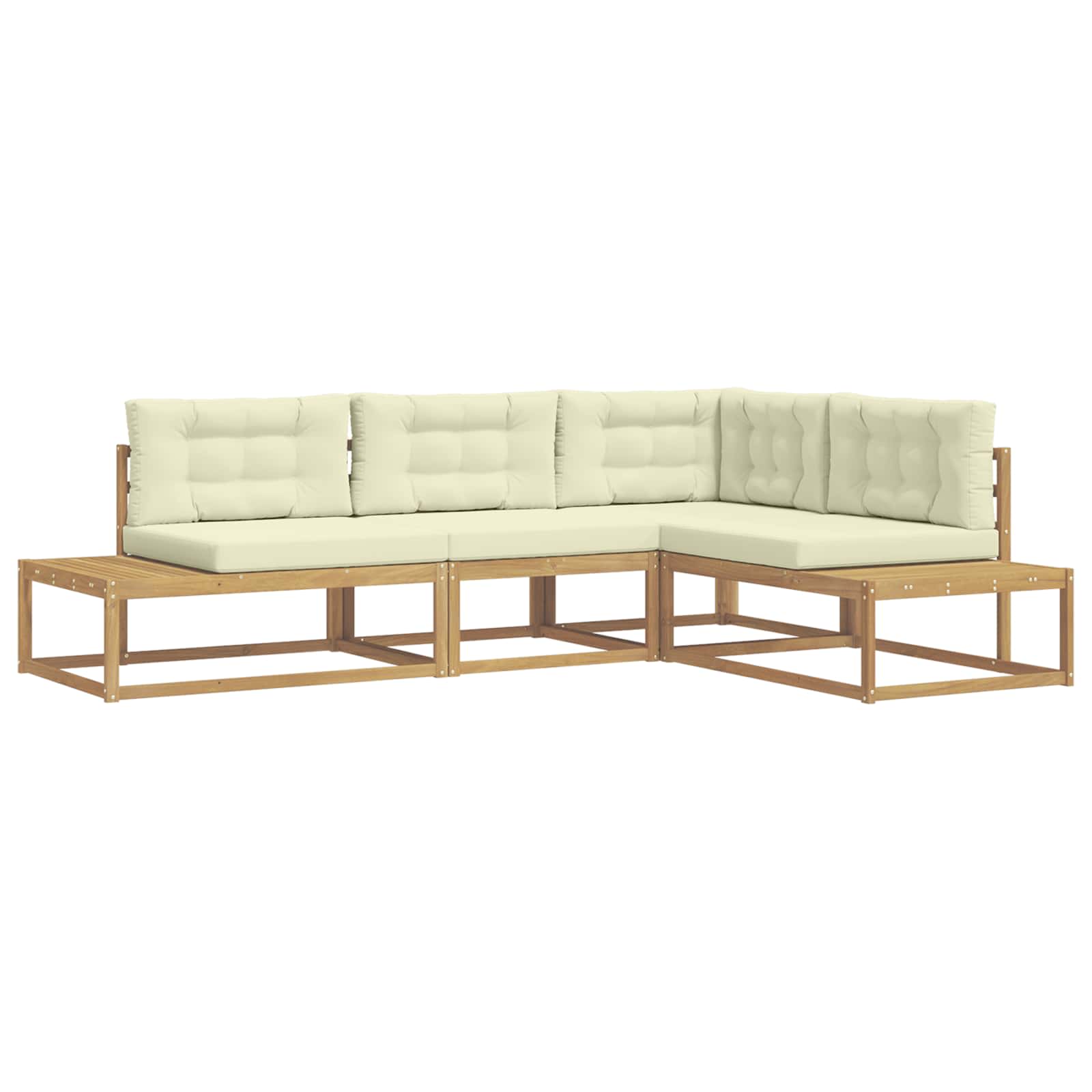 Set vanjskih sofa Bijela 277,5 x 198,5 x 73 cm Poliester