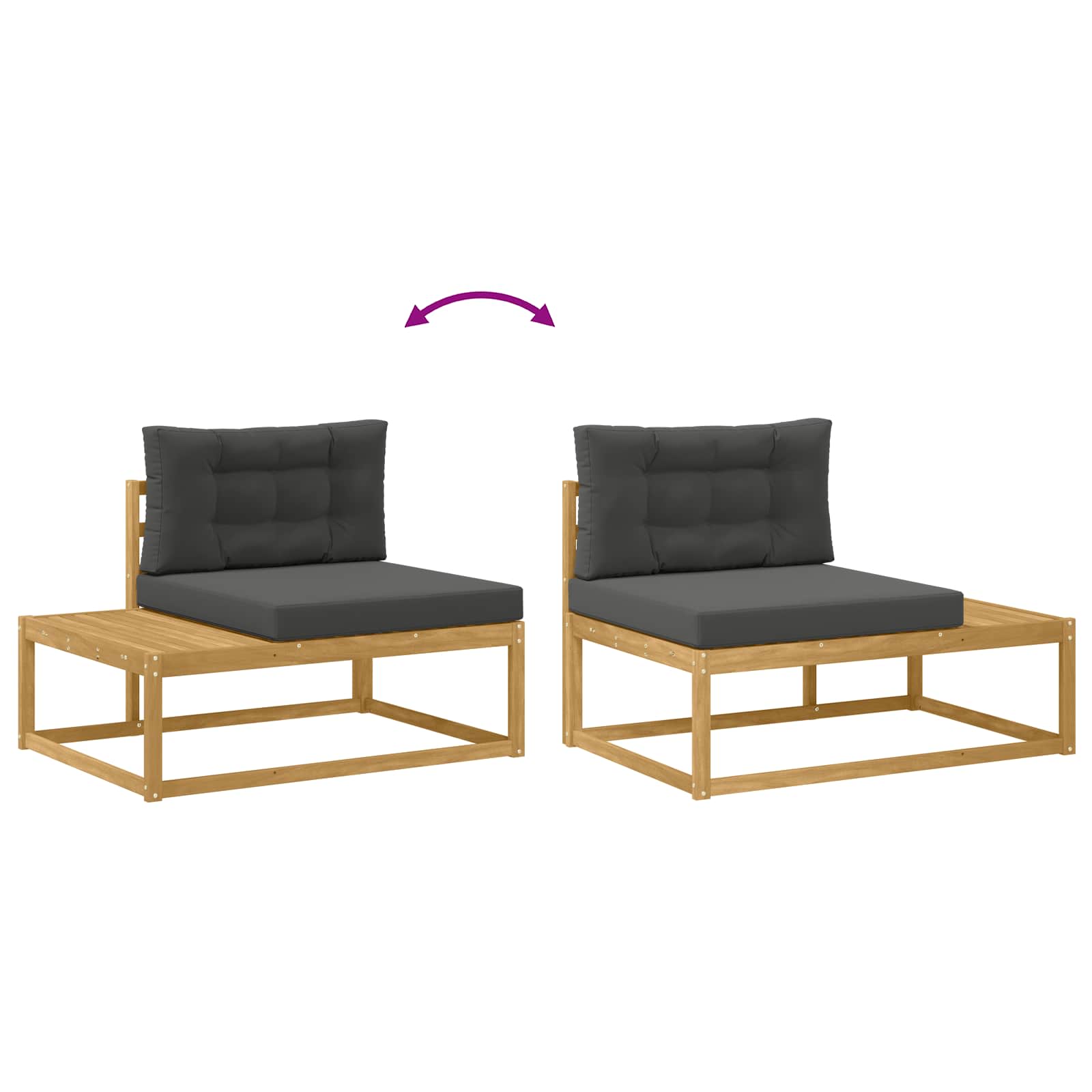 Set vanjskih sofa Bijela 277,5 x 198,5 x 73 cm Poliester
