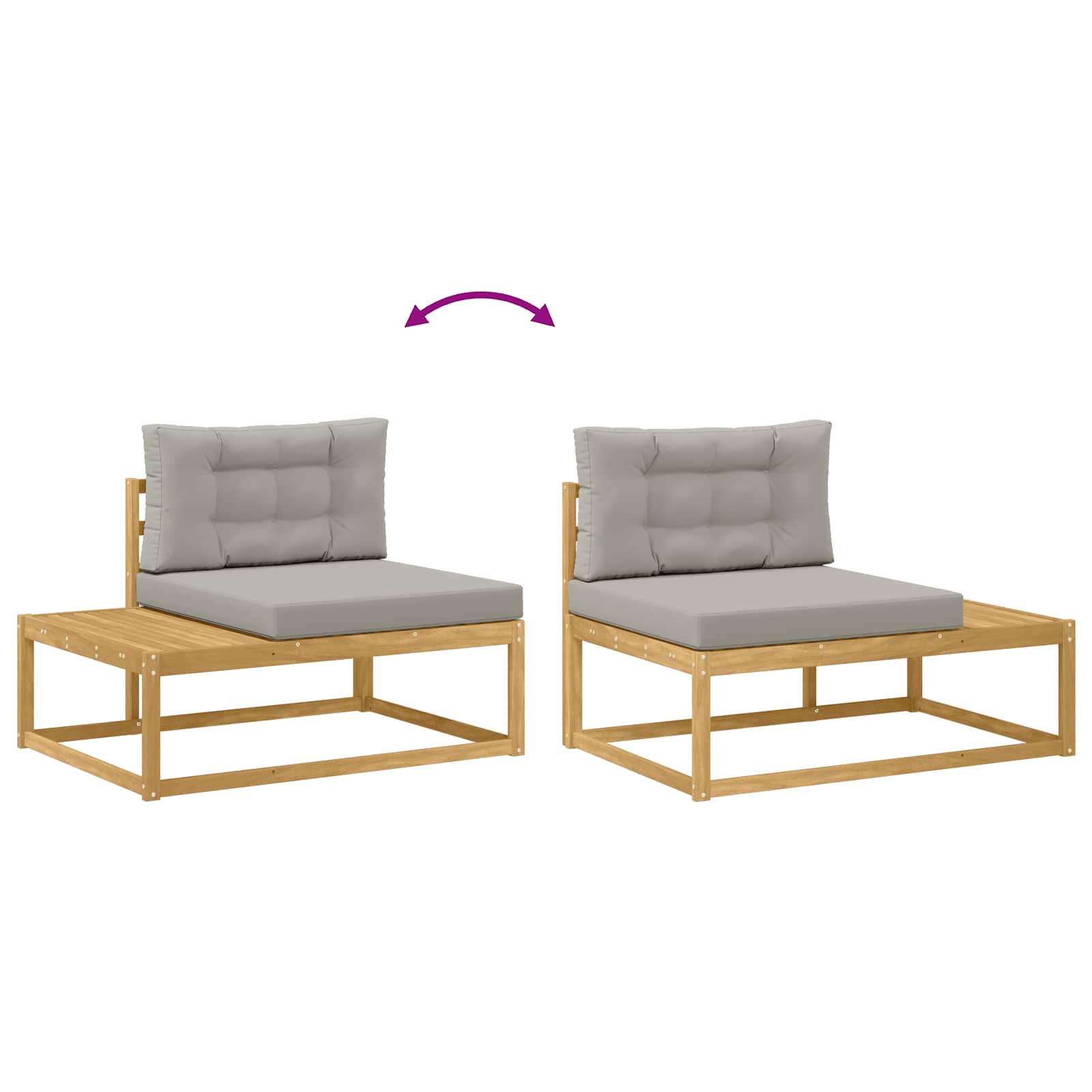 Set vanjskih sofa s jastukom Bijela 79 x 79 x 37 cm Poliester