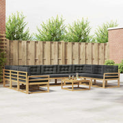 Set vanjskih sofa 10 kom. Bijela i antracit