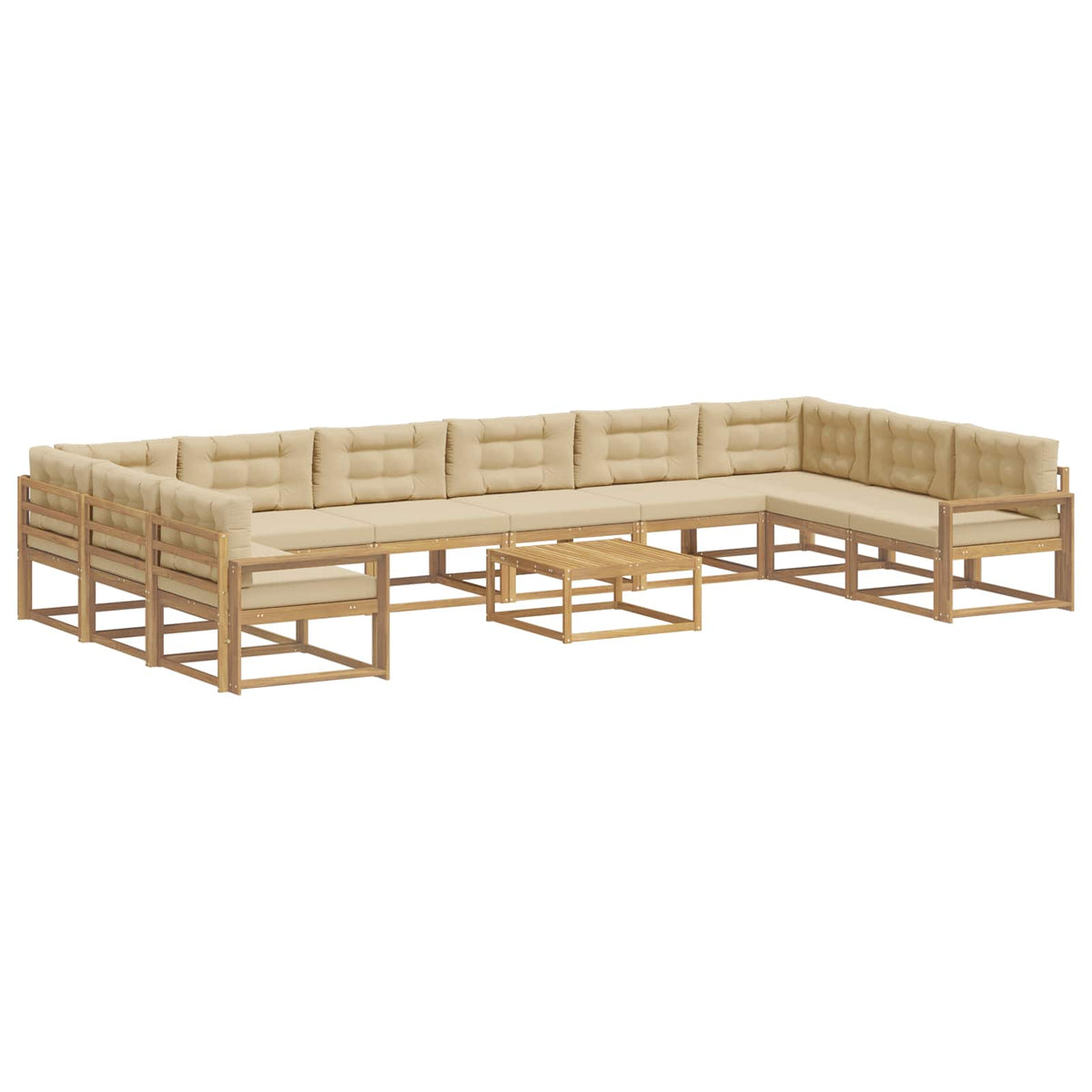 Set vanjskih sofa 11 kom. Bijela i bež
