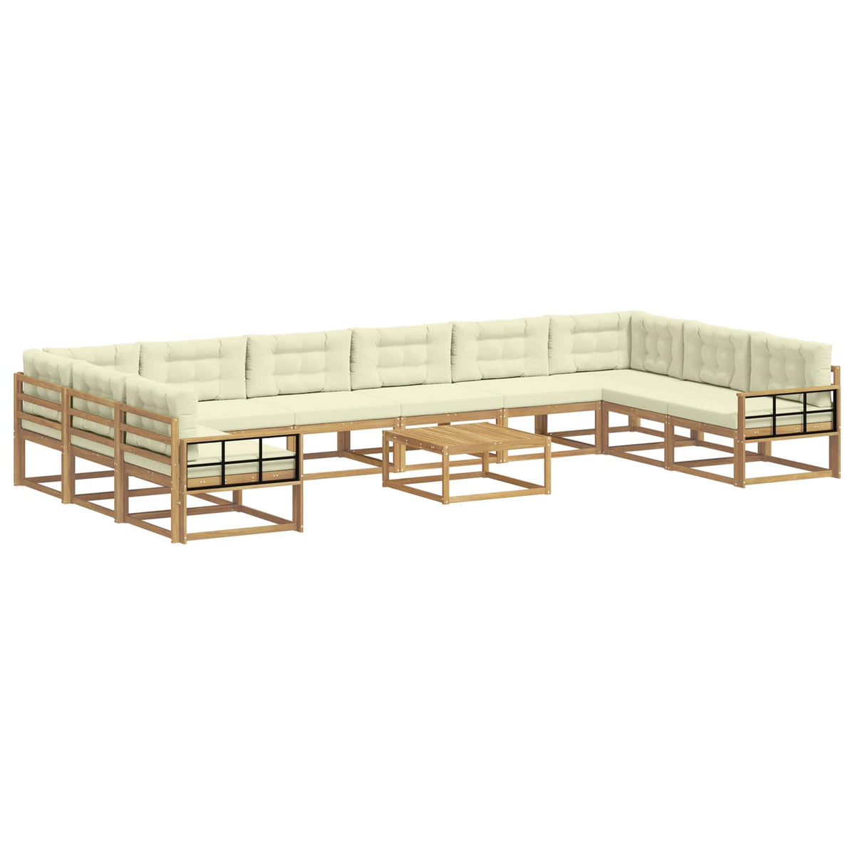 Set vanjskih sofa 11 kom. Bijela i krem
