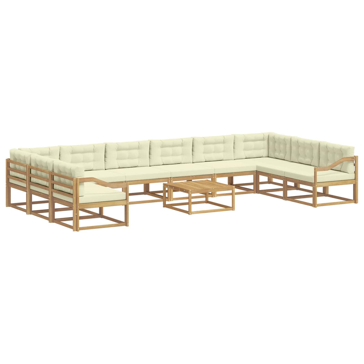 Set vanjskih sofa 11 kom. Bijela i krem
