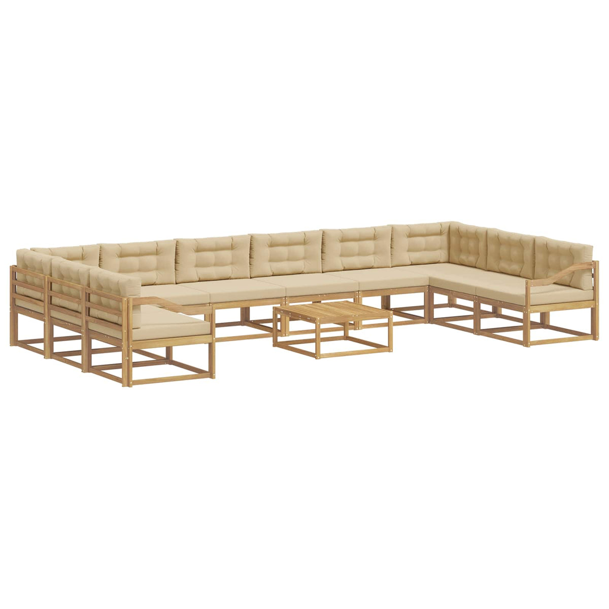 Set vanjskih sofa 11 kom. Bijela i bež