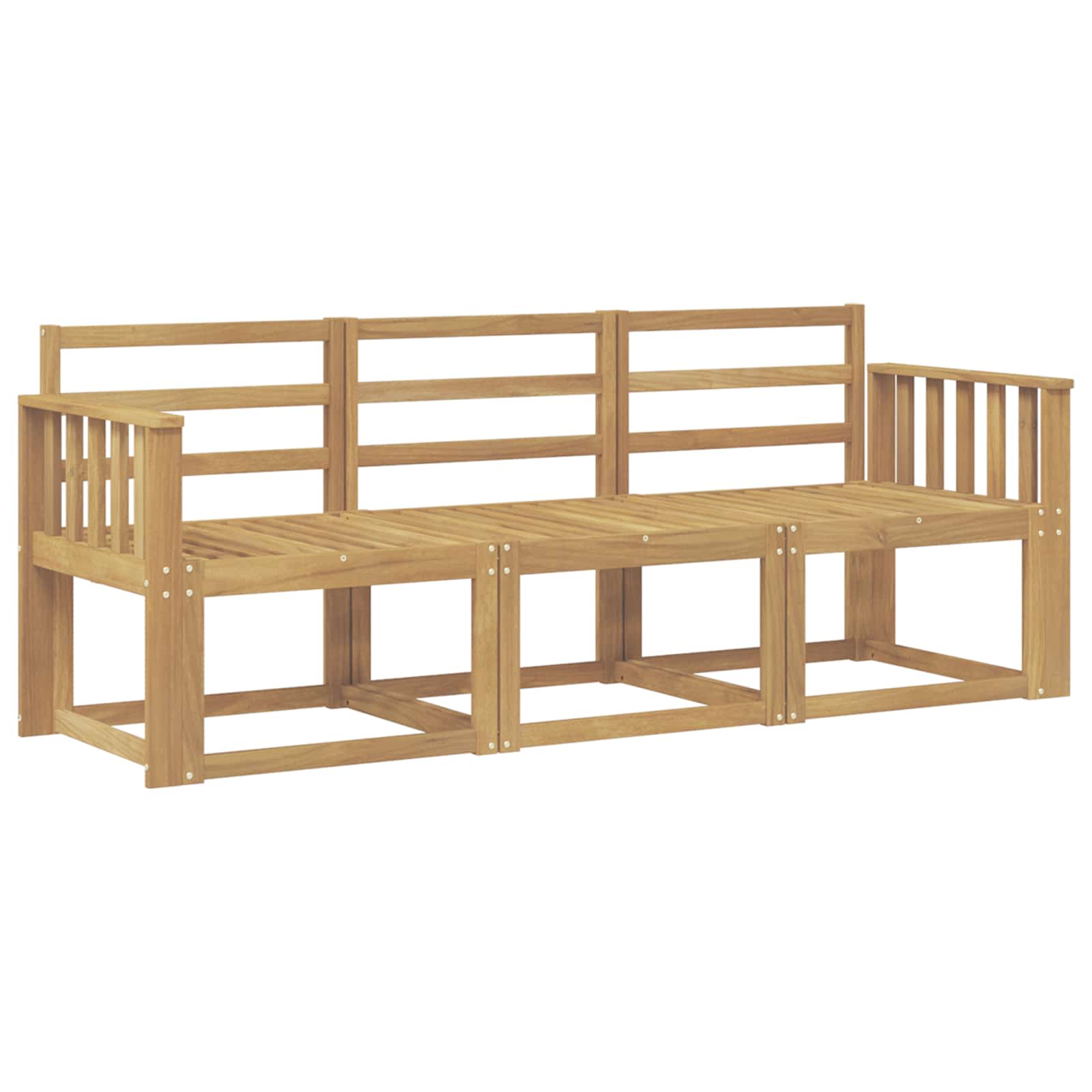 Set vanjskih sofa 3 pcs Bijela 189,5 x 63 x 73 cm
