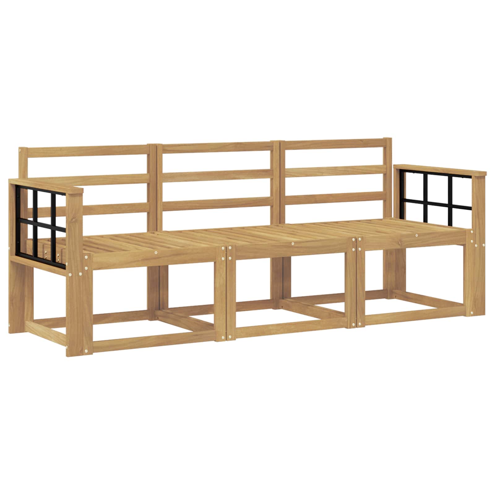 Set vanjskih sofa 3 pcs Bijela 189,5 x 63 x 73 cm