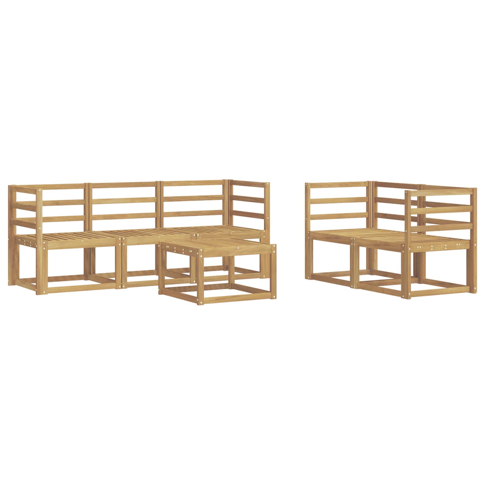 Set vanjskih sofa 6 pcs Bijela 59 x 59 x 37 cm