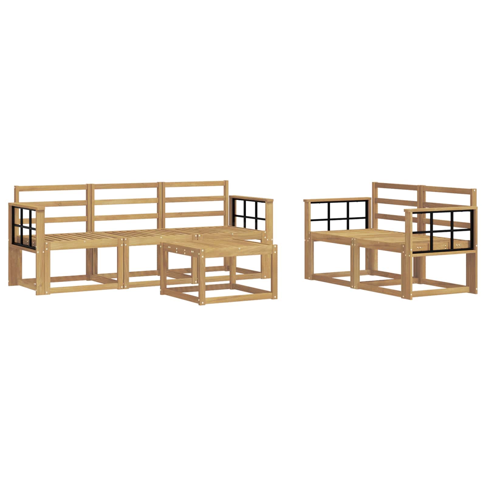 Set vanjskih sofa 6 pcs Bijela 59 x 59 x 37 cm