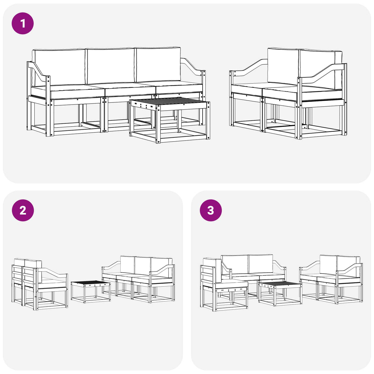 Set vanjskih sofa 6 kom.