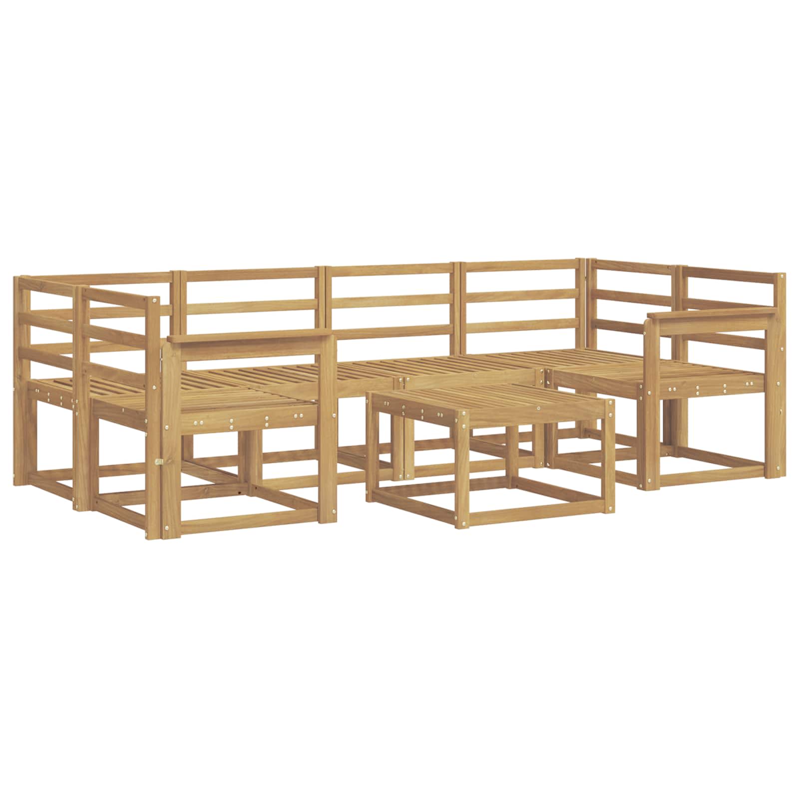 Set vanjskih sofa 7 pcs Bijela 59 x 59 x 37 cm
