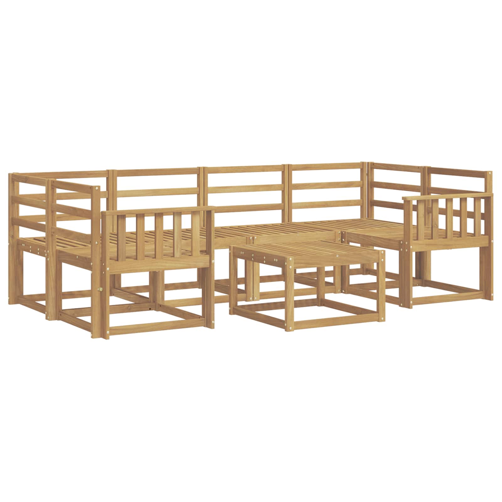 Set vanjskih sofa 7 pcs Bijela 59 x 59 x 37 cm
