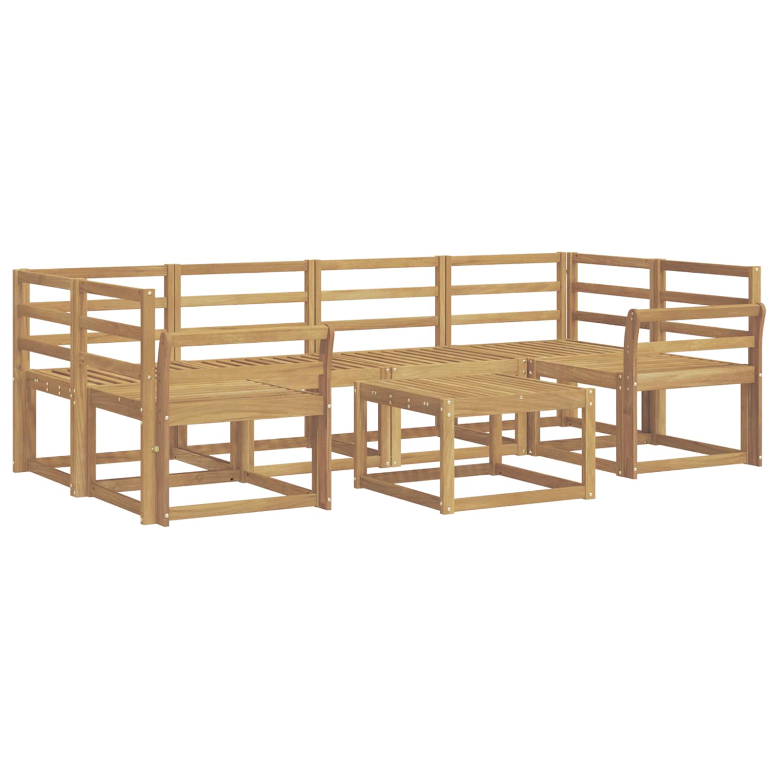 Set vanjskih sofa 7 pcs Bijela 59 x 59 x 37 cm