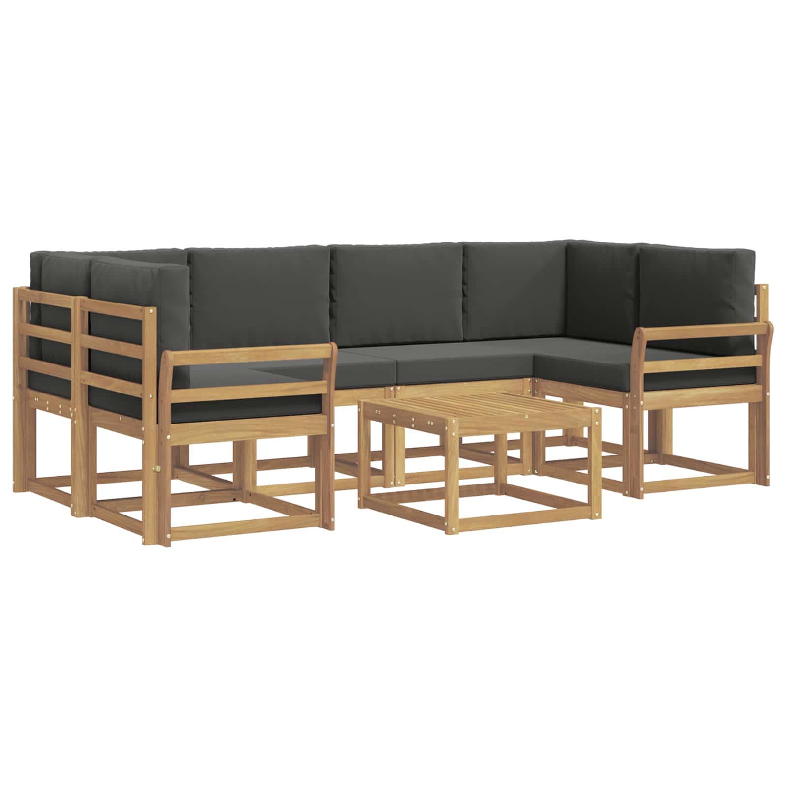 Set vanjskih sofa s jastukom 7 pcs Bijela i antracit
