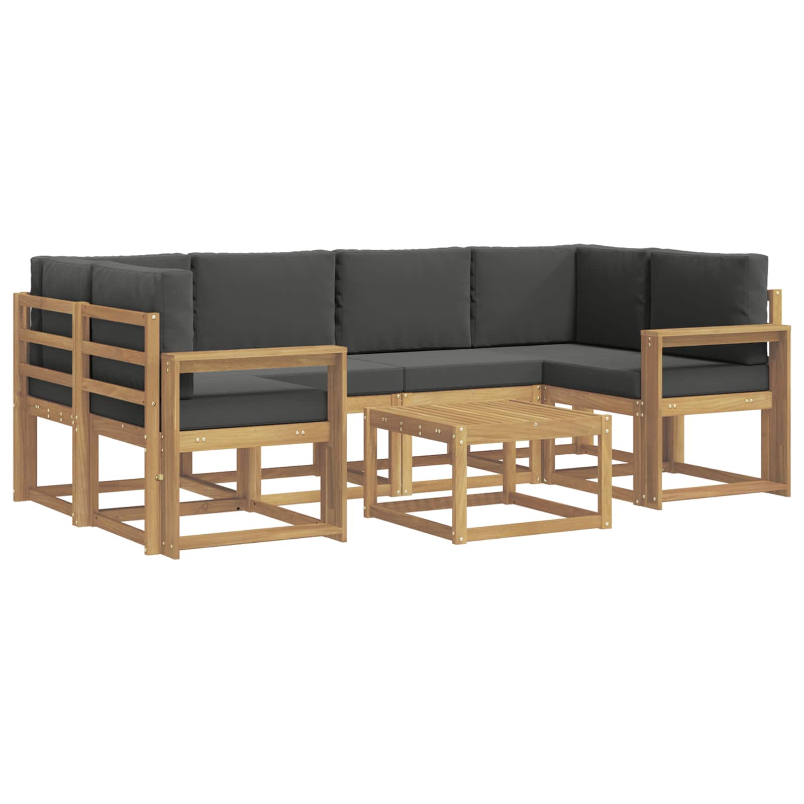 Set vanjskih sofa s jastukom 7 pcs Bijela i antracit