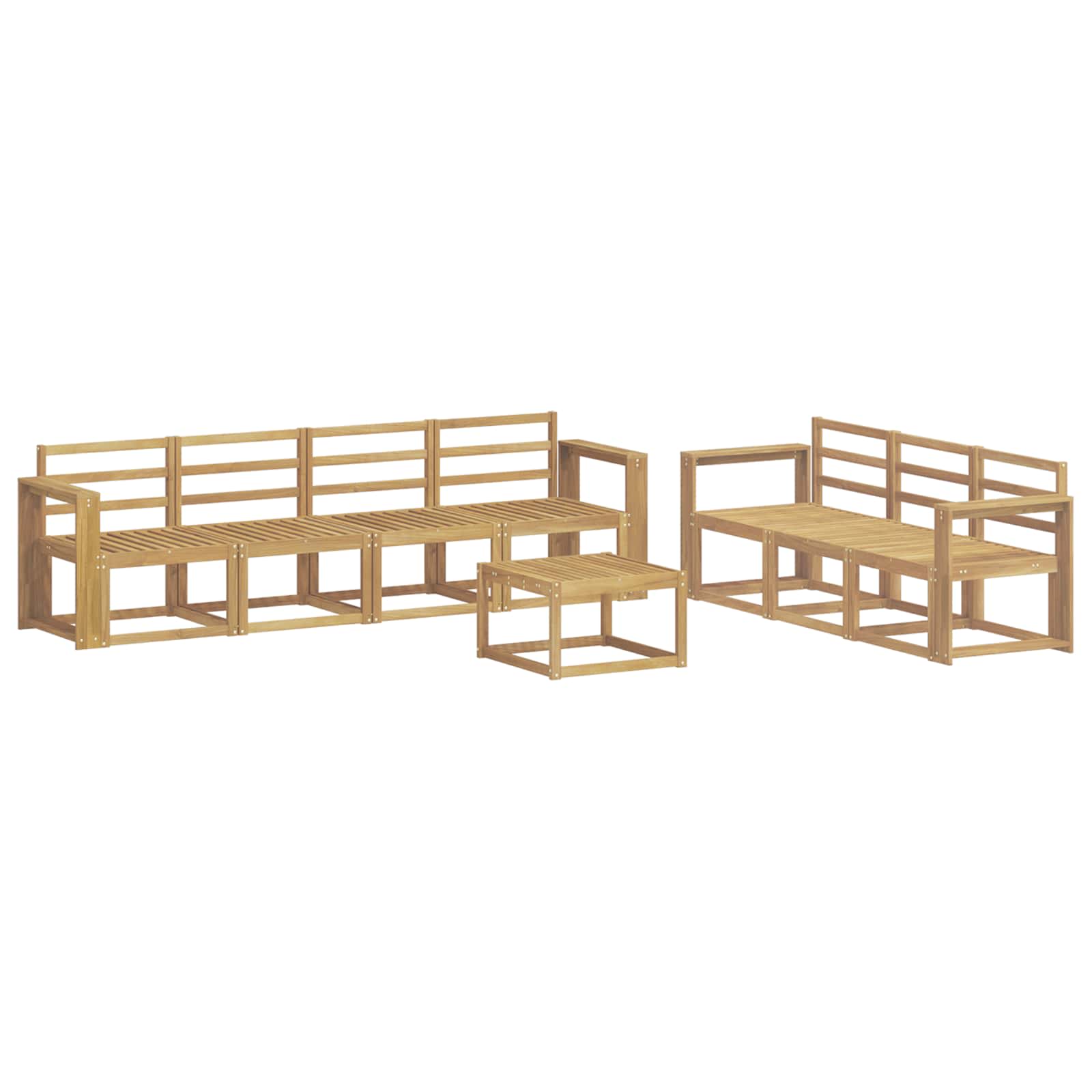 Set vanjskih sofa 8 pcs Bijela 59 x 59 x 37 cm