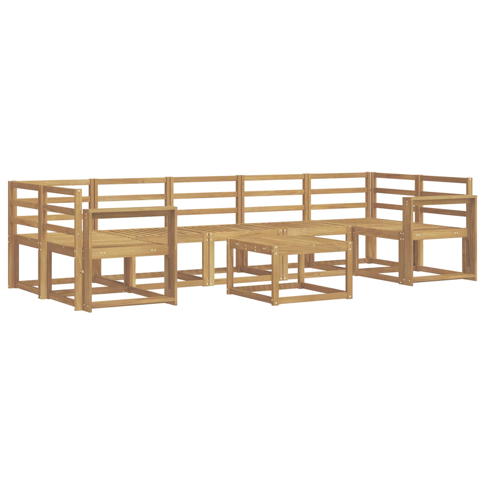 Set vanjskih sofa 8 pcs Bijela 59 x 59 x 37 cm