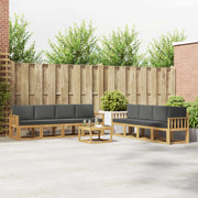 Set vanjskih sofa 9 kom. Bijela i antracit