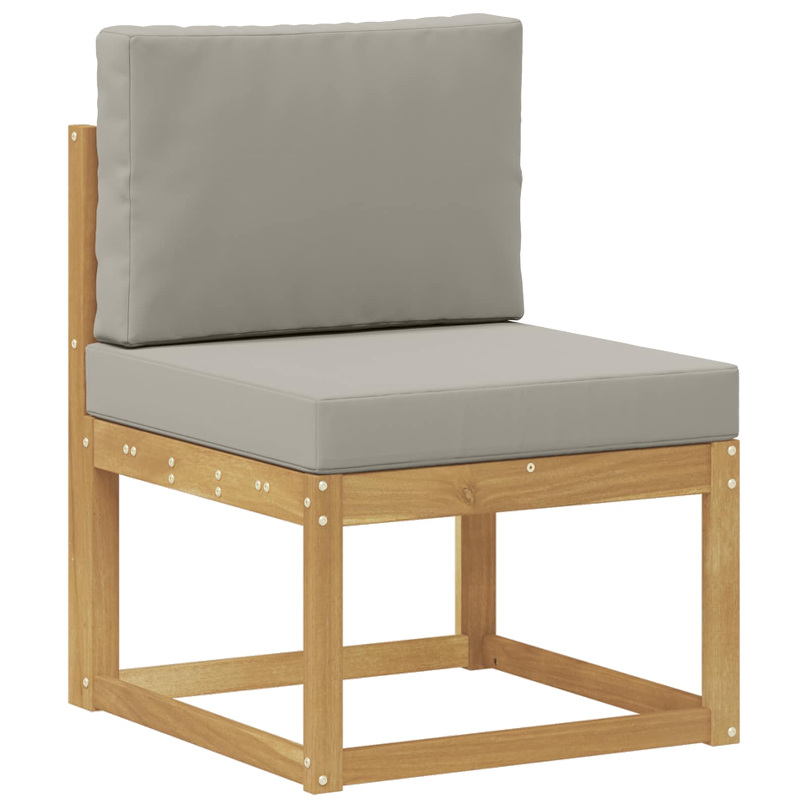 Set vanjskih sofa 9 kom. Bijela i svjetlosiva Poliester