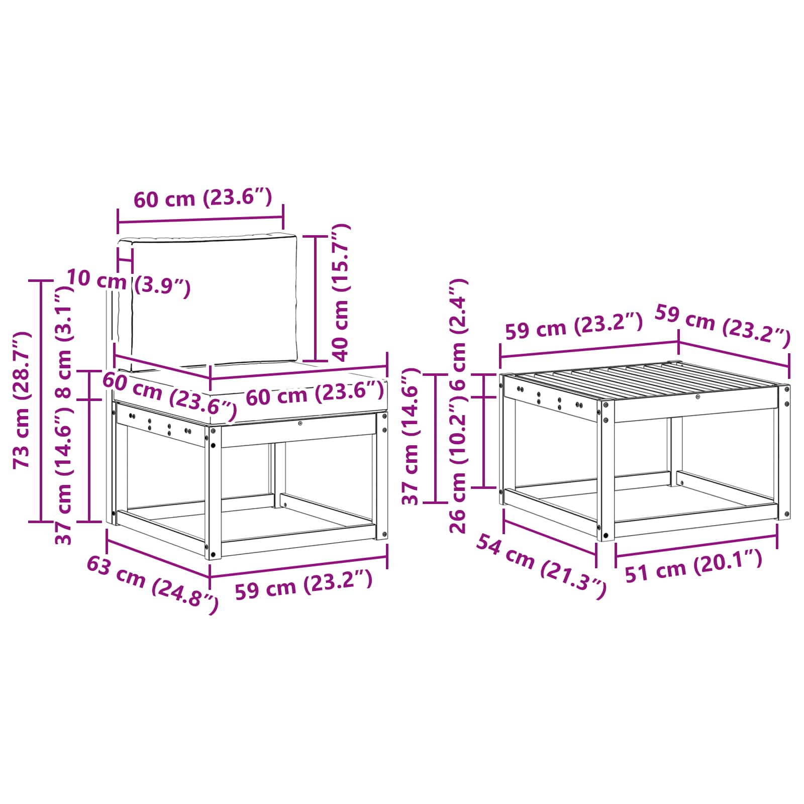 Set vanjskih sofa 9 kom. Bijela i svjetlosiva Poliester