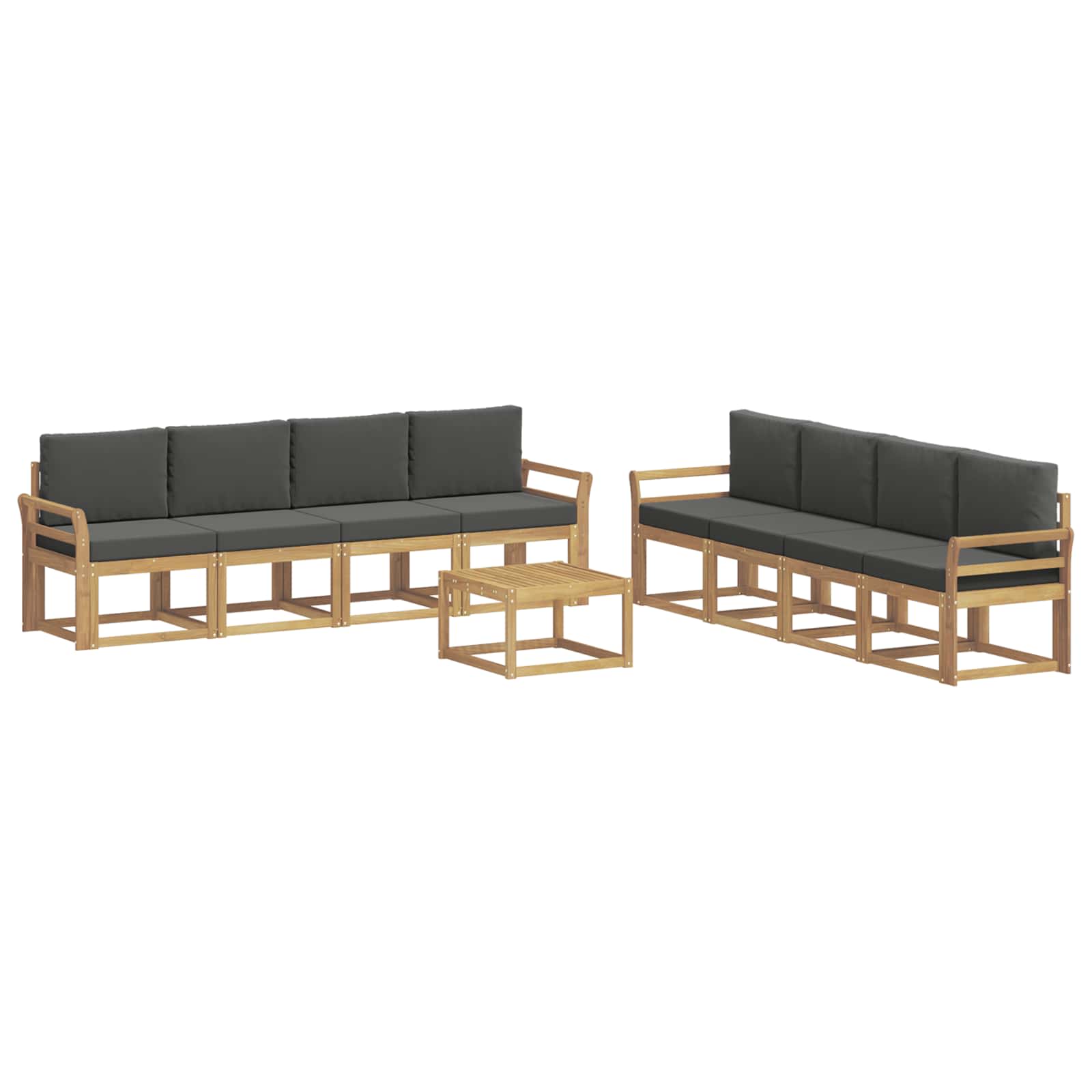 Set vanjskih sofa 9 kom. Bijela i antracit