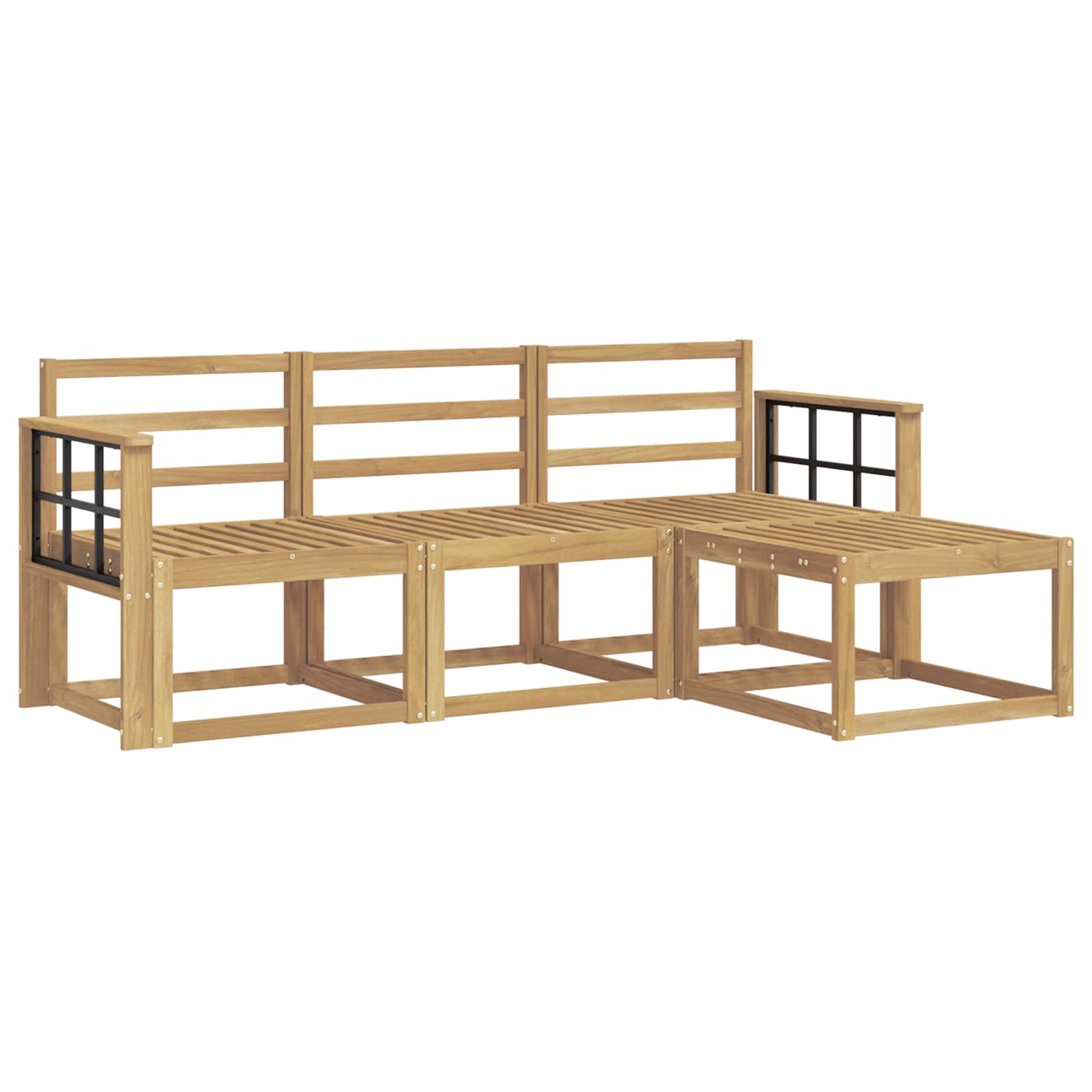 Set vanjskih sofa 4 pcs Bijela 189,5 x 122,5 x 73 cm