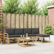 Set vanjskih sofa 6 kom. Bijela i antracit 59 x 59 x 37 cm