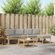 Set vanjskih sofa 6 kom. Bijela i svjetlosiva Poliester