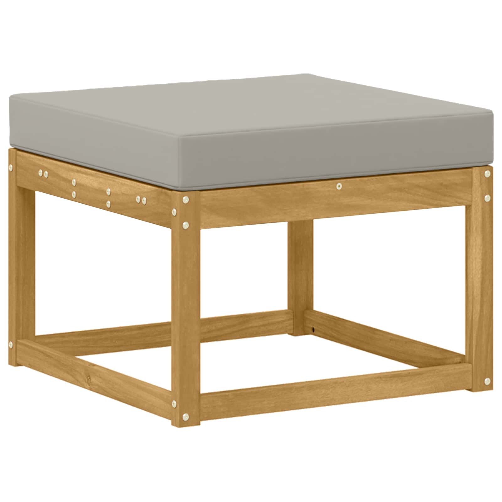Set vanjskih sofa 6 kom. Bijela i svjetlosiva Poliester