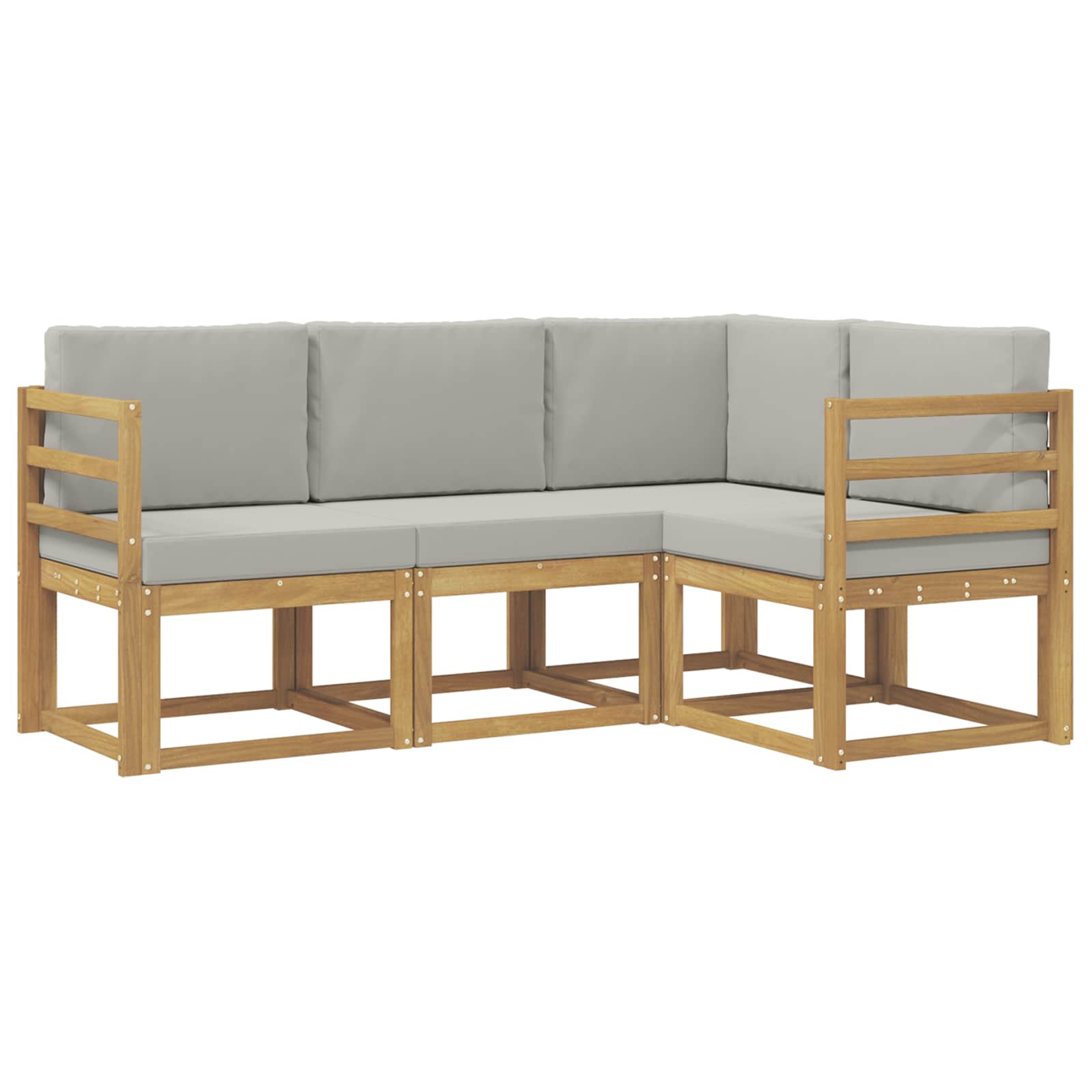 Set vanjskih sofa 4 pcs Bijela i svjetlosiva