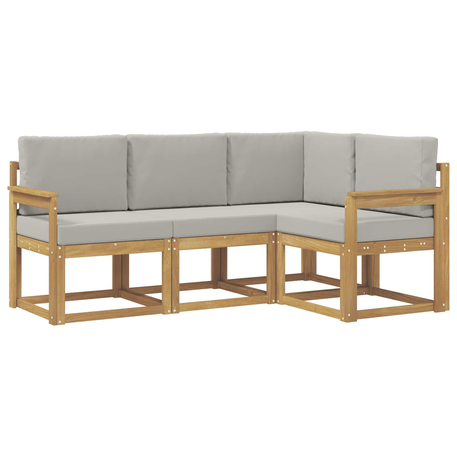 Set vanjskih sofa 4 pcs Bijela i svjetlosiva