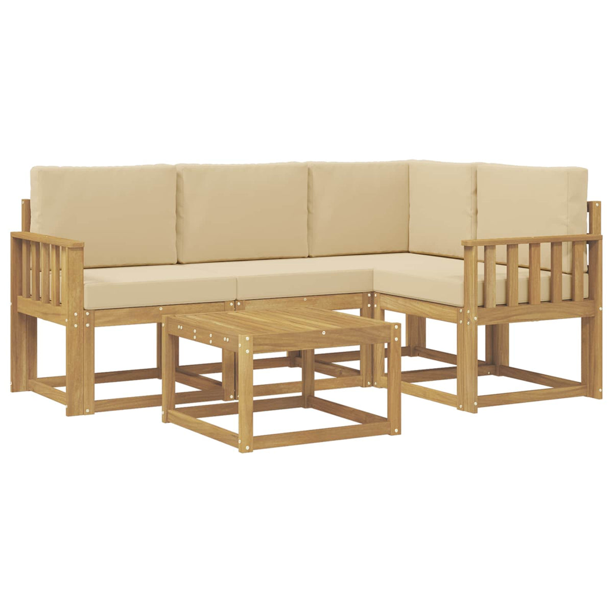 Set vanjskih sofa 5 kom. Bijela i bež