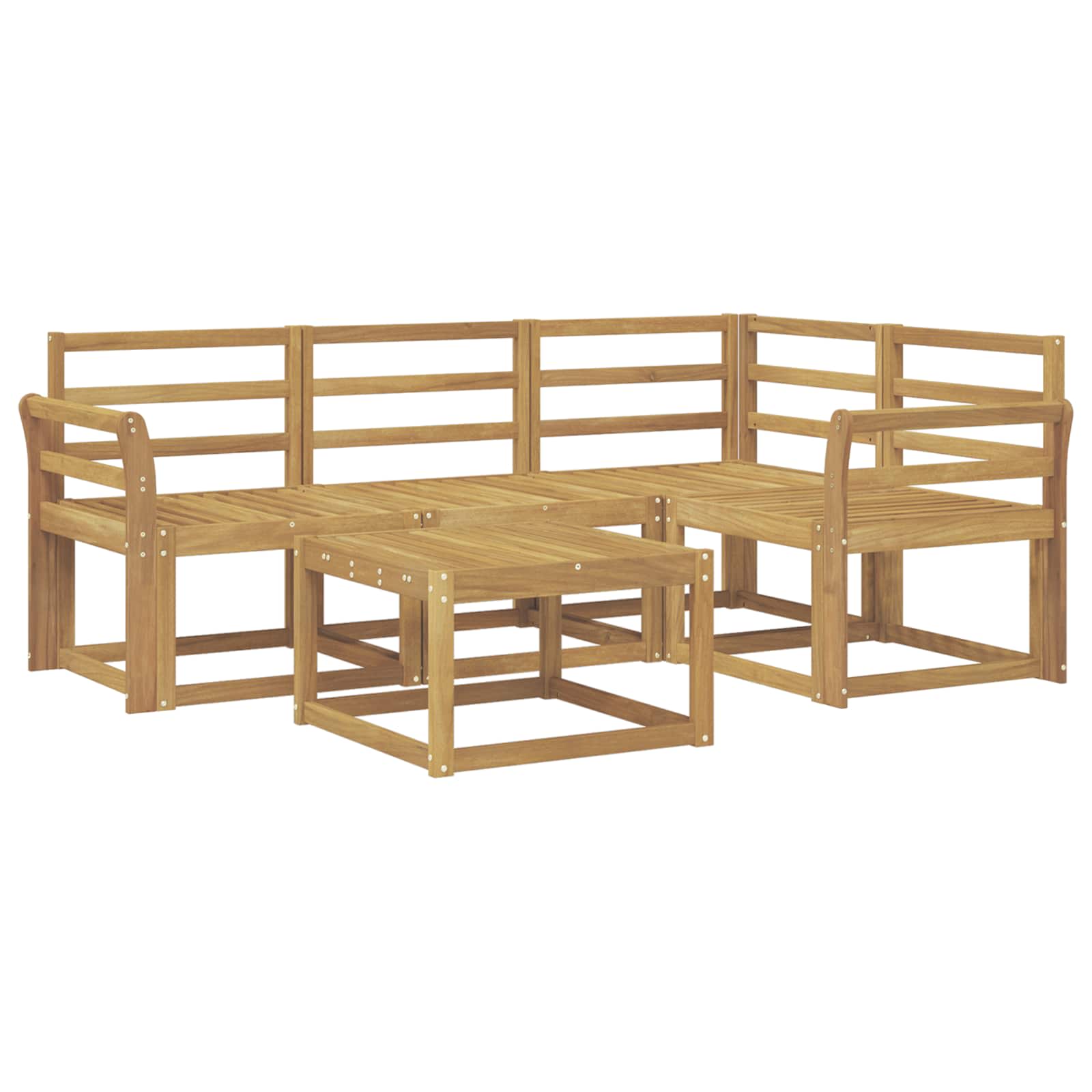 Set vanjskih sofa 5 pcs Bijela 59 x 59 x 37 cm