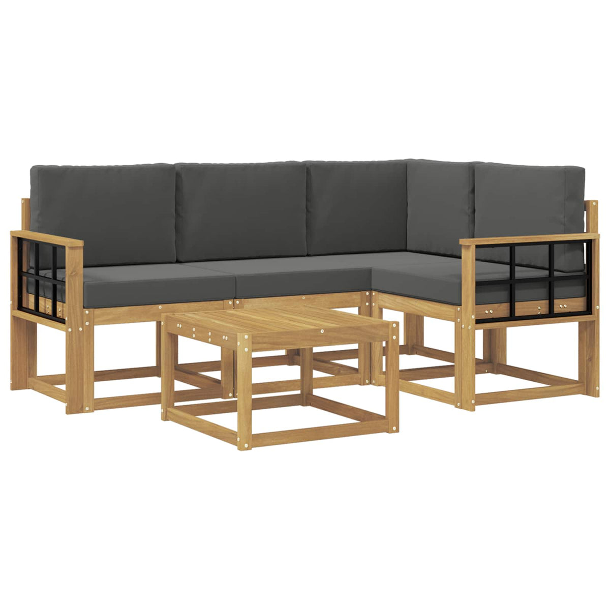 Set vanjskih sofa 5 kom. Bijela i antracit