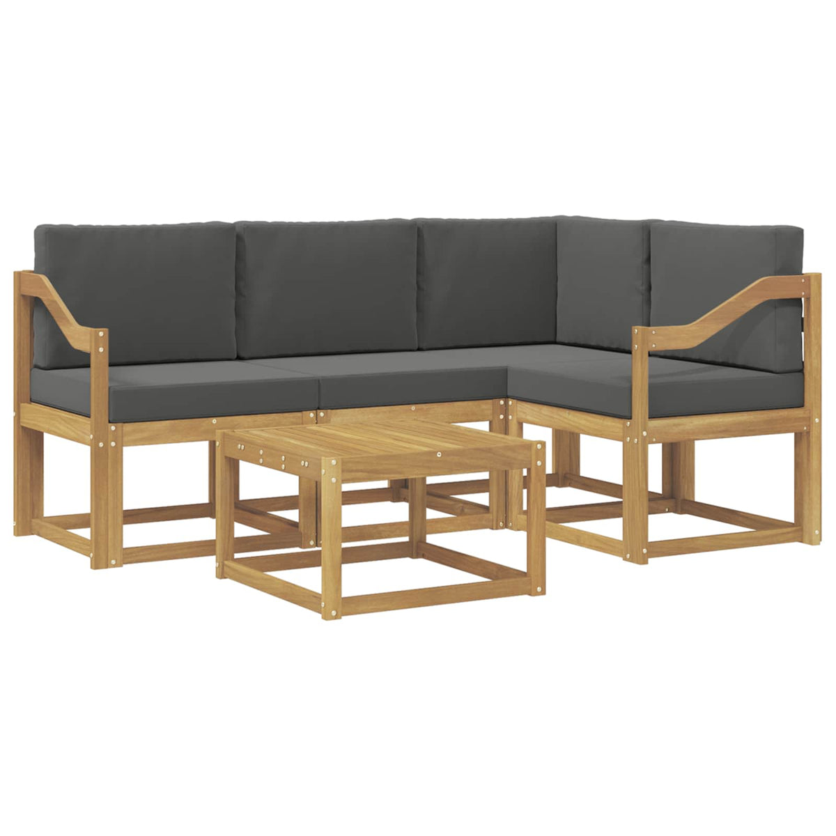 Set vanjskih sofa 5 kom. Bijela i antracit
